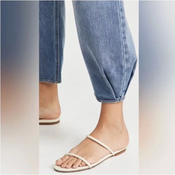 Tibi Jeans Womens 30 Classic Brancusi Denim Blue Relaxed Wide Leg Cropped Baggy - Picture 4 of 16